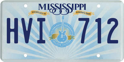 MS license plate HVI712