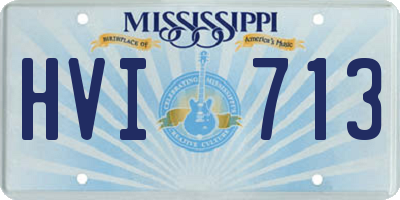 MS license plate HVI713