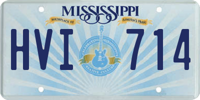 MS license plate HVI714