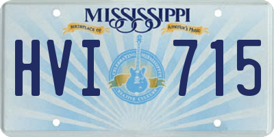MS license plate HVI715