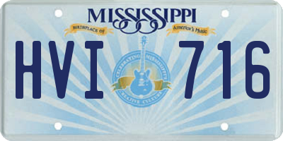 MS license plate HVI716