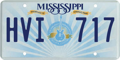 MS license plate HVI717