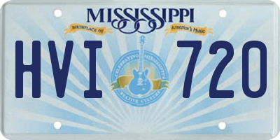 MS license plate HVI720