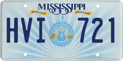 MS license plate HVI721