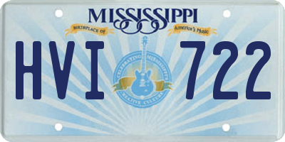 MS license plate HVI722
