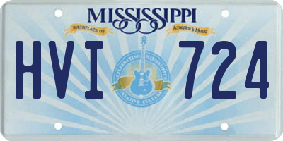 MS license plate HVI724