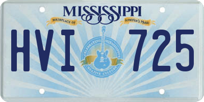 MS license plate HVI725