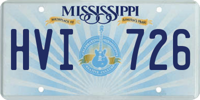 MS license plate HVI726