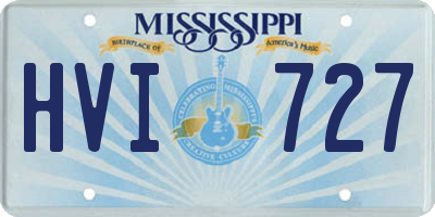 MS license plate HVI727