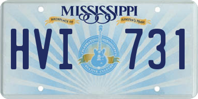 MS license plate HVI731