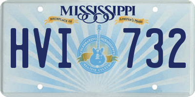MS license plate HVI732