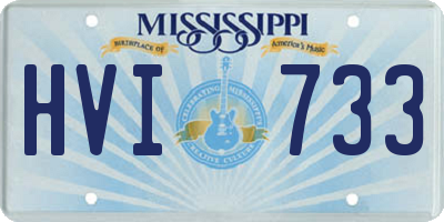 MS license plate HVI733