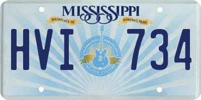 MS license plate HVI734