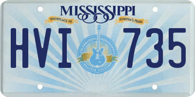 MS license plate HVI735