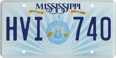 MS license plate HVI740