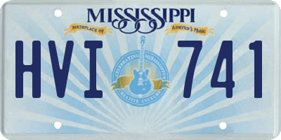 MS license plate HVI741