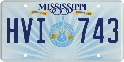 MS license plate HVI743