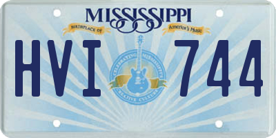 MS license plate HVI744