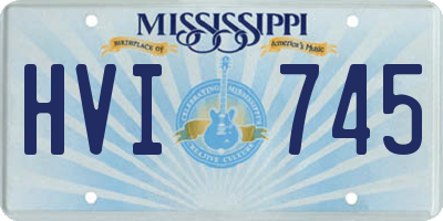 MS license plate HVI745