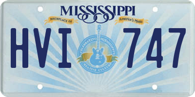 MS license plate HVI747