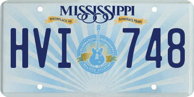 MS license plate HVI748