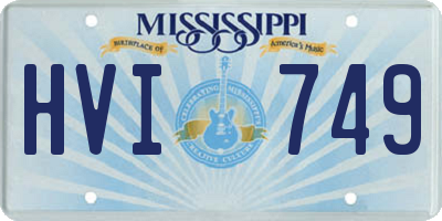 MS license plate HVI749