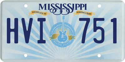 MS license plate HVI751