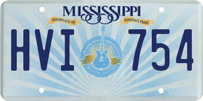 MS license plate HVI754