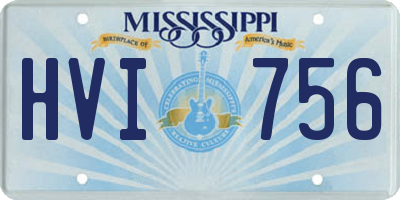 MS license plate HVI756