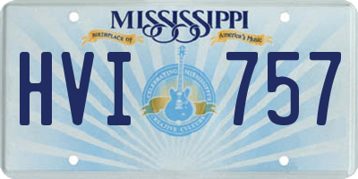 MS license plate HVI757