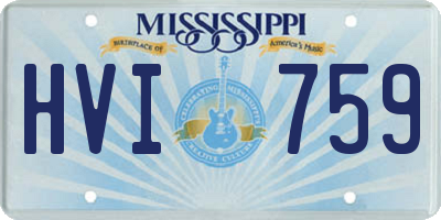 MS license plate HVI759
