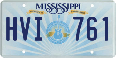 MS license plate HVI761