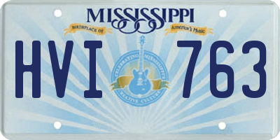 MS license plate HVI763