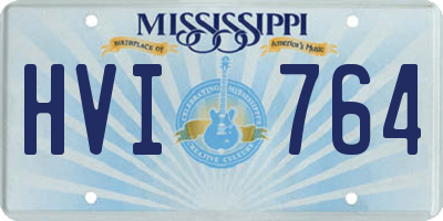 MS license plate HVI764