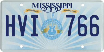 MS license plate HVI766