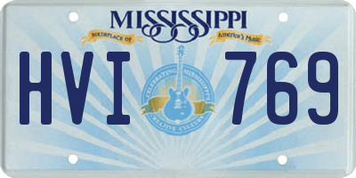 MS license plate HVI769
