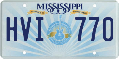 MS license plate HVI770