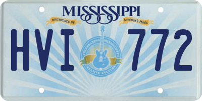 MS license plate HVI772