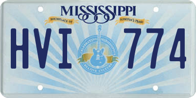 MS license plate HVI774