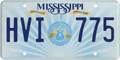 MS license plate HVI775