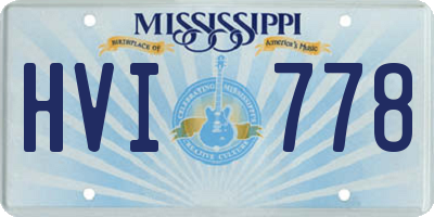 MS license plate HVI778