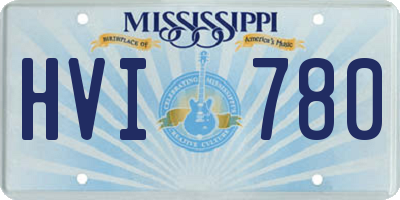 MS license plate HVI780