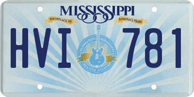 MS license plate HVI781