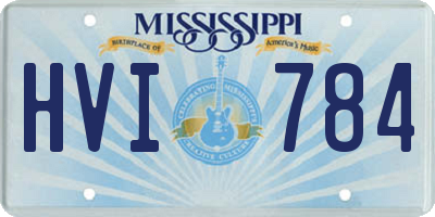 MS license plate HVI784
