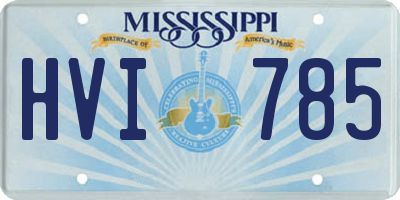 MS license plate HVI785