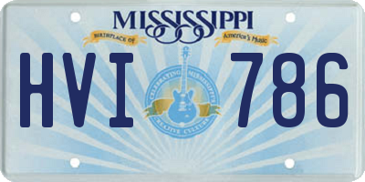 MS license plate HVI786