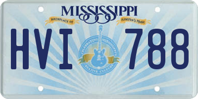 MS license plate HVI788