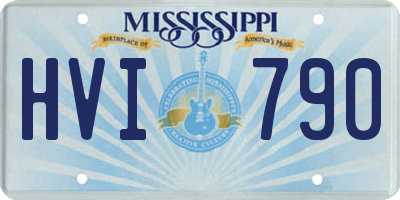 MS license plate HVI790