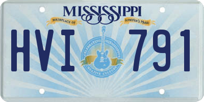 MS license plate HVI791