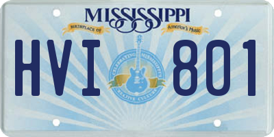 MS license plate HVI801